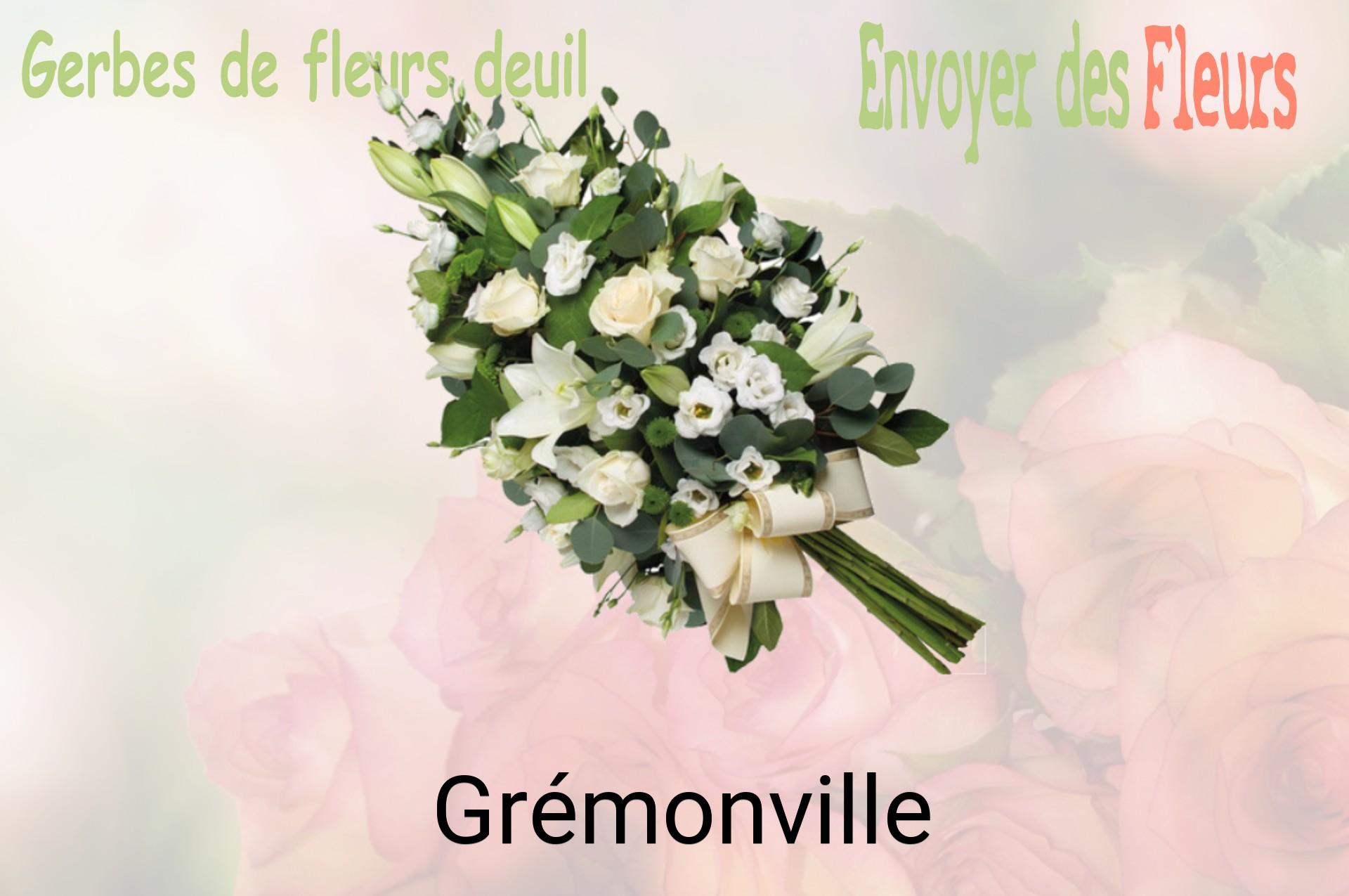 Gerbe de fleurs de deuil livrée à Grémonville
